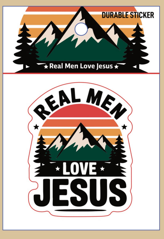 Real Men Love Jesus Stickers (5 pack )