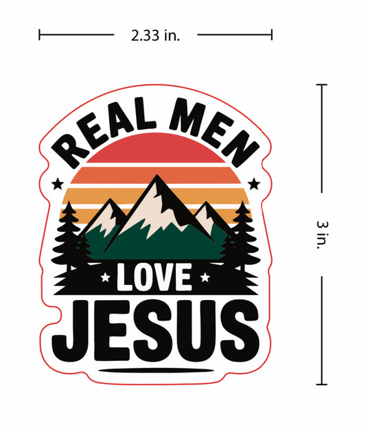 Real Men Love Jesus Stickers (5 pack )